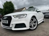 Used Audi A3 Cabriolet S-Line 150 HP (110 kW) 2018 White Cabriolet