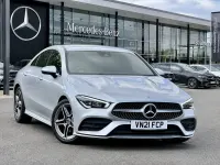 Used Mercedes CLA180 AMG line 136 HP (100 kW) 2021 Silver Coupe