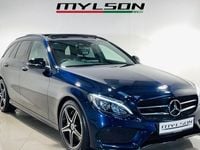 Used Mercedes C250 AMG line 204 HP (150 kW) 2018 Blue Estate