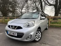 Begagnad Nissan Micra Acenta 80 HK (58 kW) 2017 Silver Halvkombi