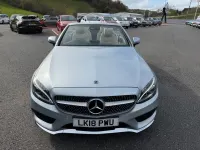 Used Mercedes C300 AMG line 245 HP (180 kW) 2018 Silver Cabriolet