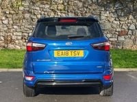 Used Ford Ecosport ST-Line 125 HP (91 kW) 2018 Lightning blue metallic/black roof SUV