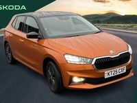 Used Skoda Fabia Design Edition 85 HP (62 kW) 2025 Phoenix orange metallic black magic pearl effect Hatchback