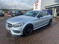 Used Mercedes C220 AMG line 170 HP (125 kW) 2017 Silver Coupe