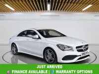 Used Mercedes CLA180 AMG line 122 HP (89 kW) 2018 White Coupe