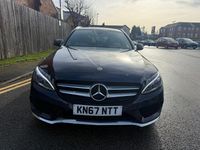 Begagnad Mercedes C220 AMG line 2017 Blå Kombi