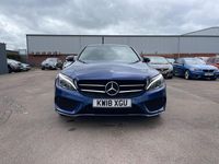 Used Mercedes C220 AMG Line Premium 170 HP (125 kW) 2018 Blue Sedan