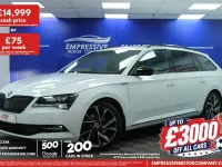 Used Skoda Superb SportLine 190 HP (139 kW) 2019 White Estate