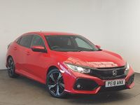 Begagnad Honda Civic SR 129 HK (94 kW) 2018 Röd Halvkombi