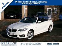 Used BMW 218 M Sport 150 HP (110 kW) 2016 White Cabriolet