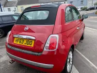 Used Fiat 500 Lounge 69 HP (50 kW) 2013 Red Cabriolet