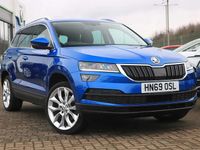 Used Skoda Karoq SE L 115 HP (84 kW) 2019 Race blue metallic SUV