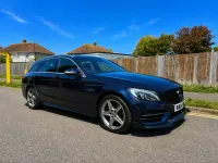 Used Mercedes C220 AMG line 170 HP (125 kW) 2015 Blue Estate