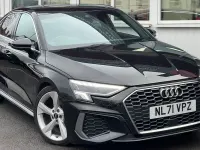 Używany Audi A3 S-Line 150 KM (110 kW) 2021 Czarny Sedan/Limuzyna