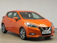 Used Nissan Micra Acenta 90 HP (66 kW) 2018 Orange Hatchback