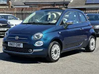 Used Fiat 500C Lounge 85 HP (62 kW) 2017 Blue Cabriolet