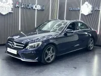 Used Mercedes C220 AMG line 170 HP (125 kW) 2015 Blue Sedan