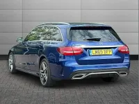 Used Mercedes C300 AMG line 242 HP (177 kW) 2019 Blue Estate