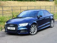 Used Audi A3 Black Edition 150 HP (110 kW) 2018 Blue Sedan