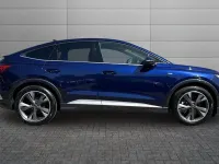 Used Audi Q4 Sportback e-tron S-Line 216 kW (295 HP) 2023 Navarra blue SUV