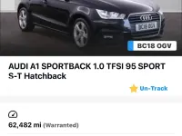 Used Audi A1 Sport 2018 Black Hatchback