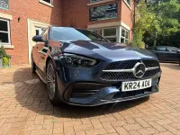 Used Mercedes C300e AMG line 2024 Blue Estate