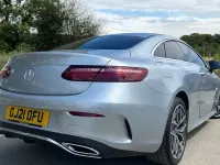 Used Mercedes E220 AMG line 194 HP (142 kW) 2021 Silver Coupe