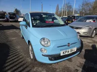 Used Fiat 500 Lounge 2014 Blue Cabriolet
