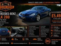 Used Mercedes SLK280 231 HP (169 kW) 2007 Blue Cabriolet