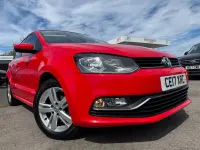 Used VW Polo Match 90 HP (66 kW) 2017 Red Hatchback