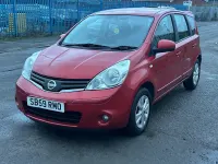 Used Nissan Note Acenta 110 HP (80 kW) 2009 Red Hatchback
