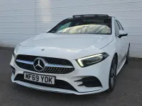 Begagnad Mercedes A200 AMG Line Premium 2019 Vit Sedan