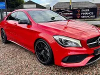 Used Mercedes CLA220 AMG line 177 HP (130 kW) 2017 Red Coupe