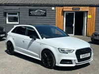 Used Audi A3 Sportback S-Line 150 HP (110 kW) 2019 White Hatchback