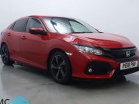 Begagnad Honda Civic SR 129 HK (94 kW) 2018 Röd Halvkombi