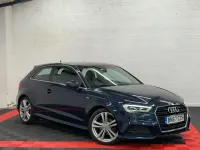 Used Audi A3 S-Line 150 HP (110 kW) 2017 Blue Hatchback