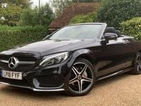 Used Mercedes C220 AMG line 2018 Black Cabriolet