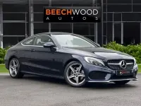 Usado Mercedes C220 AMG line 170 HP (125 kW) 2017 Azul Coupé