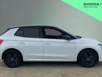 Used Skoda Fabia Design Edition 95 HP (69 kW) 2025 Moon white metallic black magic pearl effect Hatchback