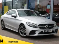 Usado Mercedes C300 AMG line 258 CV (189 kW) 2019 Plateado Coupe