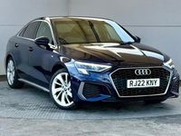 Begagnad Audi A3 S-Line 150 HK (110 kW) 2022 Blå Sedan