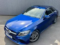 Used Mercedes C200 AMG line 157 HP (115 kW) 2019 Blue Sedan