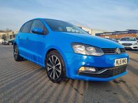 Used VW Polo SE 75 HP (55 kW) 2016 Blue Hatchback