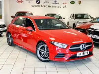 Used Mercedes A200 AMG line 163 HP (119 kW) 2019 Red Hatchback