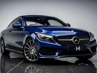 Used Mercedes C220 AMG line 170 HP (125 kW) 2016 Blue Coupe
