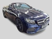 Used Mercedes E220 AMG line 194 HP (142 kW) 2018 Blue Cabriolet