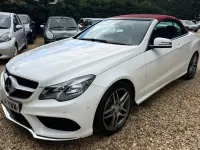 Used Mercedes E220 AMG line 174 HP (127 kW) 2014 White Cabriolet