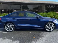 Ny Audi A3 Black Edition 2025 Blå Sedan