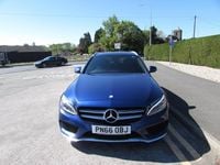 Begagnad Mercedes C220 AMG line 2016 Blå Kombi