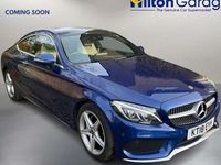 Used Mercedes C220 AMG Line Premium Plus 170 HP (125 kW) 2018 Blue Coupe